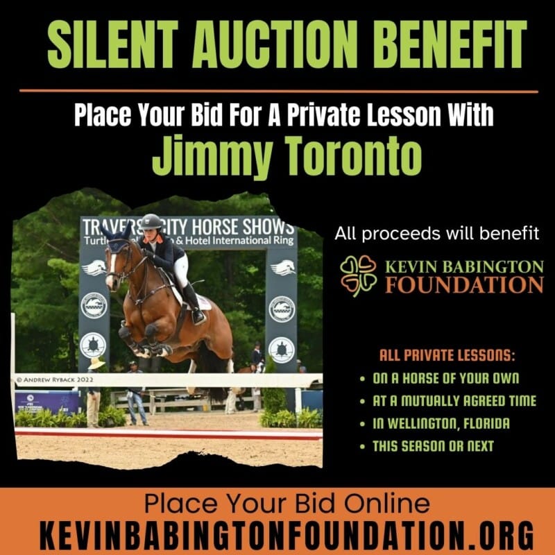 Silent auction bid for private lesson with Jimmy Toronto