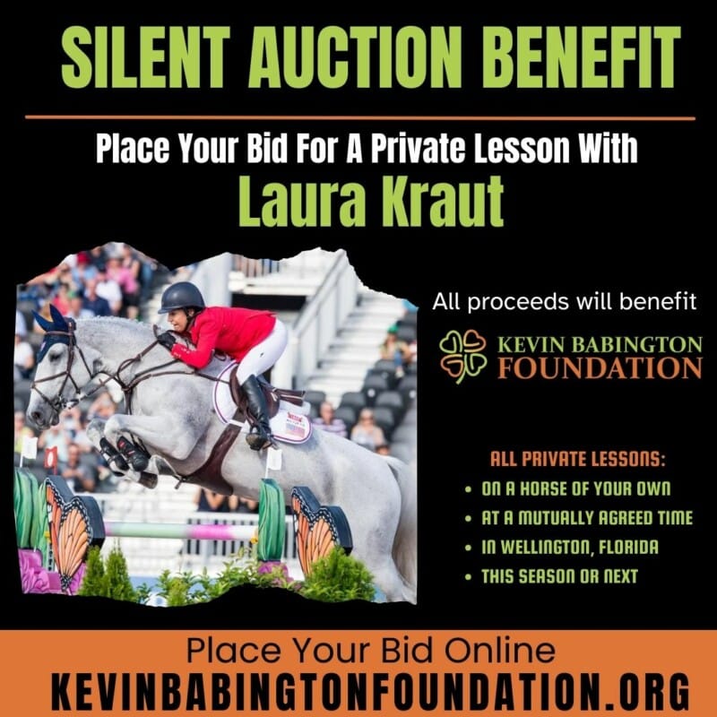 Silent auction bid for private lesson with Laura Kraut