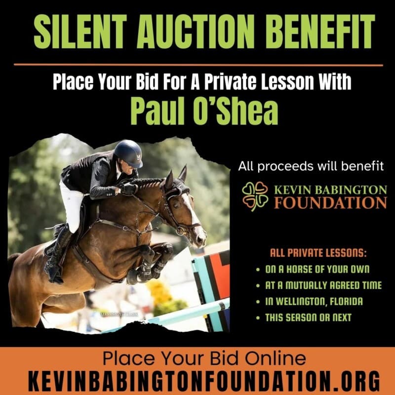 Silent auction bid for private lesson with Paul O'Shea