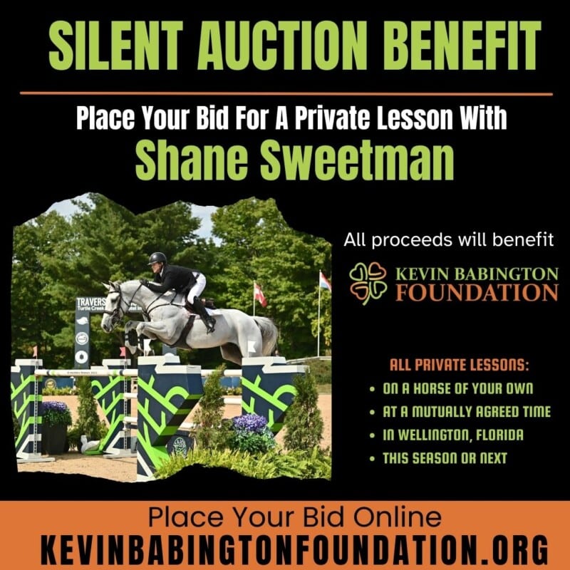 Silent auction bid for private lesson with Shane Sweetman