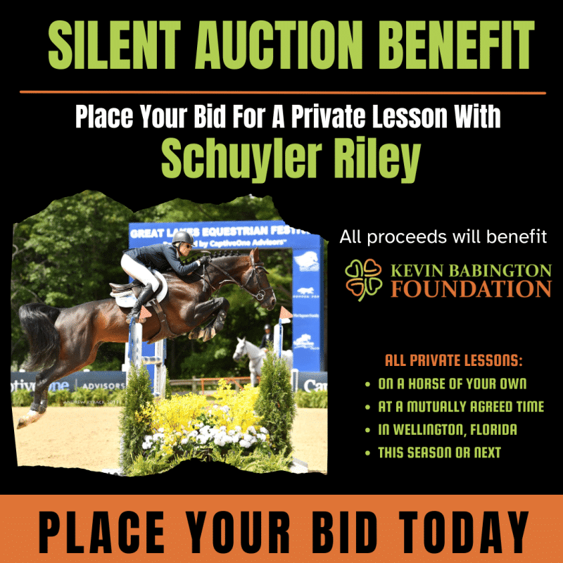 Place Your Bid For A Private Lesson With Schuyler Riley